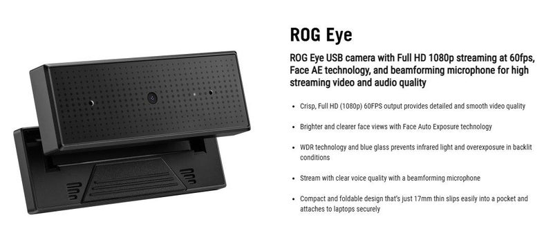ROG Eye 1080p 60 FPS Webcam Carousel 1