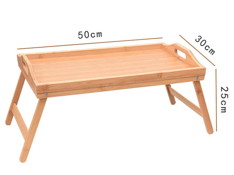 Bed Tray Table Foldable Wooden Breakfast Tea Coffee Table Laptop Desk Snack Tray Carousel 2