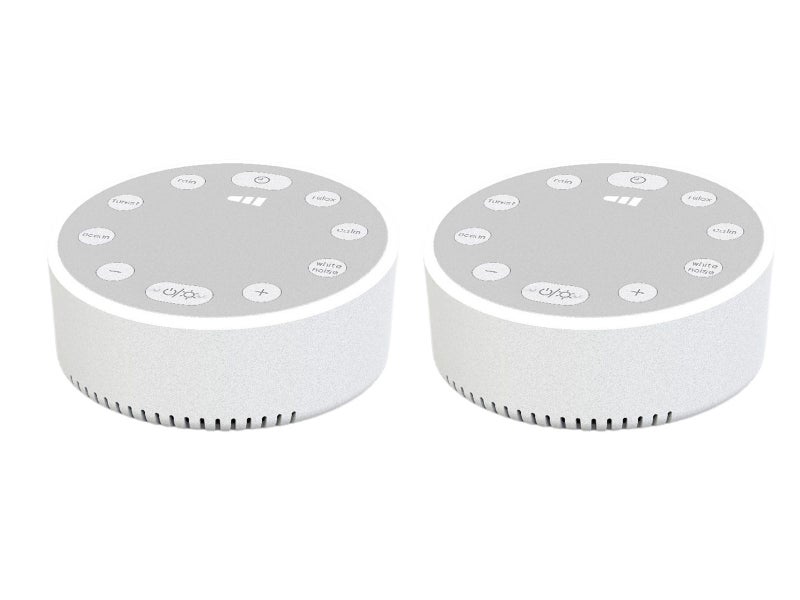 2 X White Noise Machine Sleep Sound Machine With Breathing Night Light Carousel 2