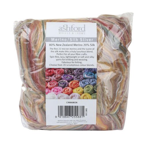 Ashford Silk / Merino - 100gm Bag 101 Cinnamon Carousel 1