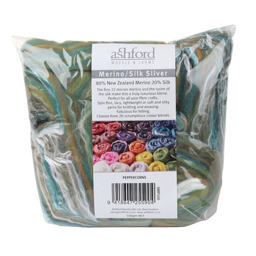 Ashford Silk / Merino - 100gm Bag 102 Peppercorns Carousel 1