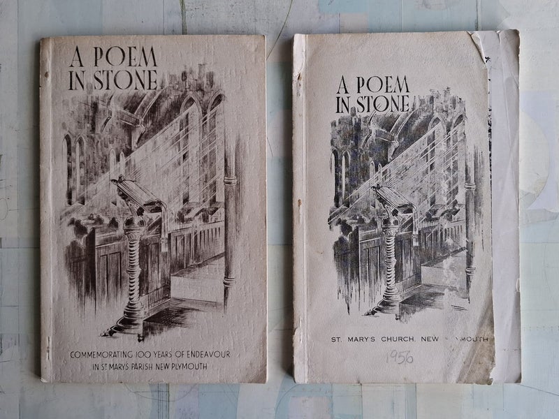 Local History - A Poem in Stone - St Mary's Parish, New Plymouth - 2 editions. Carousel 1