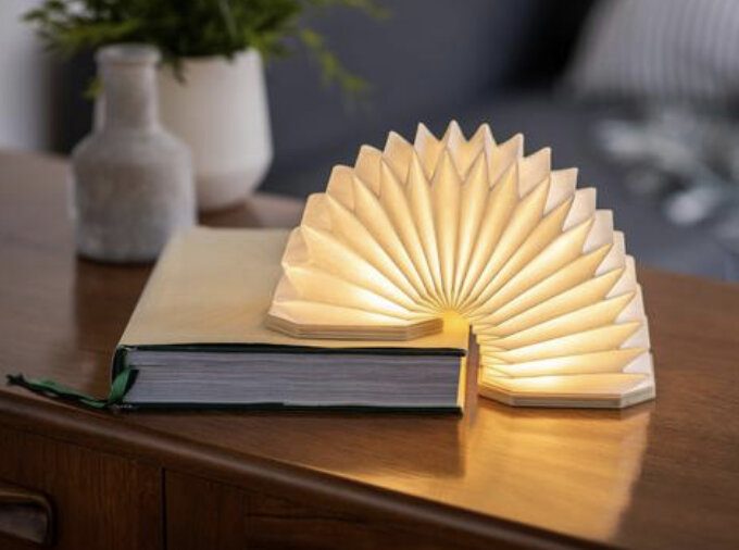Gingko: Walnut Accordion - Small LED Light Carousel 2