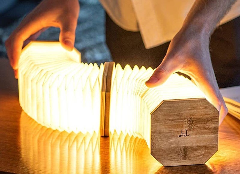 Gingko: Walnut Accordion - Small LED Light Carousel 5