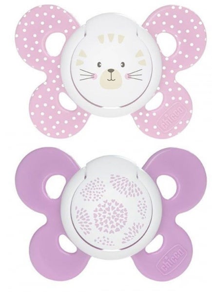 Chicco: Physio Comfort Silicone Soother - Pink / Purple 2 Pack (6-16 Months) Carousel 1