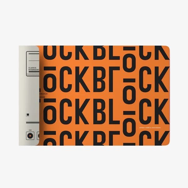 LOFREE Dual-Sided Desk Mat - Block Vintage Orange Carousel 1