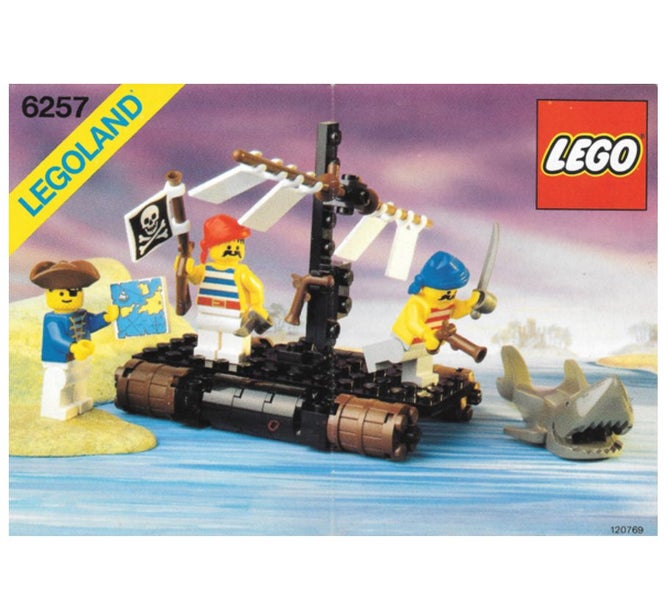 6257 Vintage Lego Pirates - Castaway's Raft Carousel 1