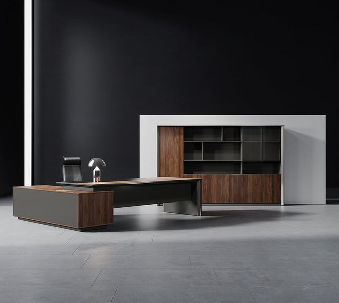 Maxim Executive Desk with Side Cabinet Carousel 1