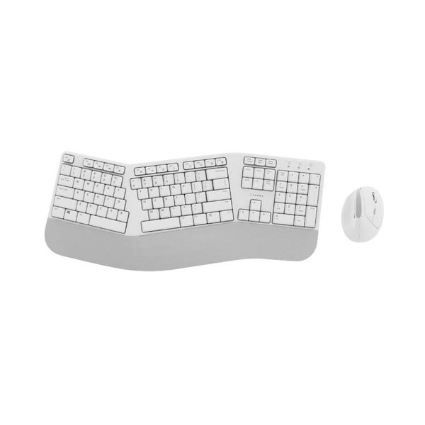 Sanwa Supply W6SET Wireless Ergonomic Keyboard and Mouse Combo White Carousel 1