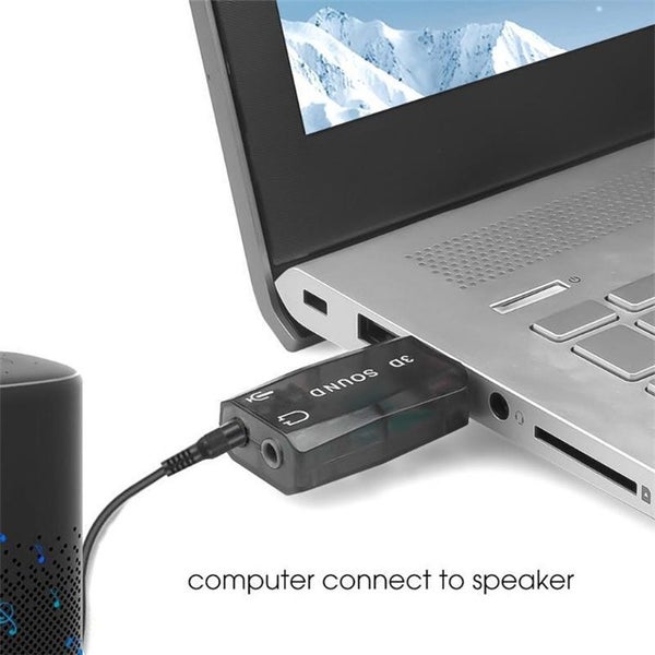 5.1 USB to 3.5mm mic headphone Jack Stereo Headset 3D PC Sound Audio Adapter for Carousel 8