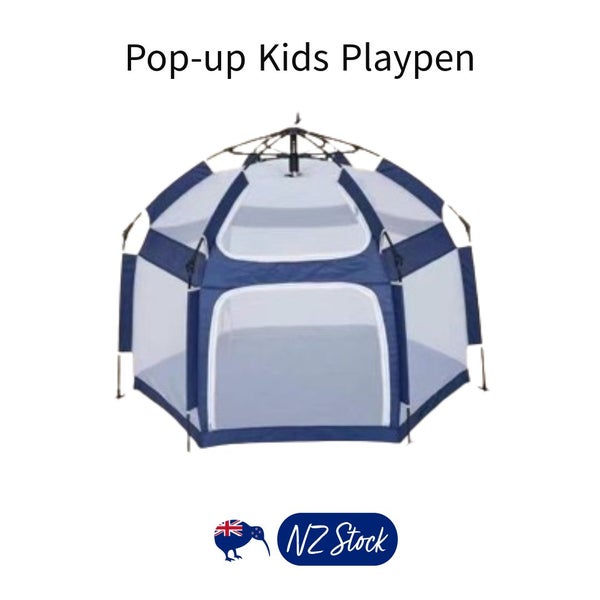 Baby Playpen Kids Tent Carrying Bag Portable Play Yard Toddlers (Blue) Carousel 1