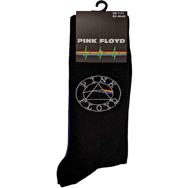 Pink Floyd Socks Spectrum Sole Band Logo Official Unisex Black (UK Size 7 - 11) Carousel 2