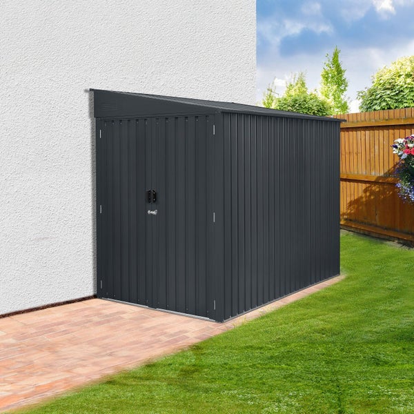 [Grey] Bike Shed / Motorbike Shed 1620mm x 2360mm x 2030mm Carousel 1