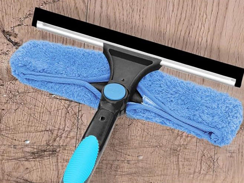2 In 1 Window Squeegee Cleaner Tool With Extension Poles Glass Cleaner Kit Blue Carousel 10
