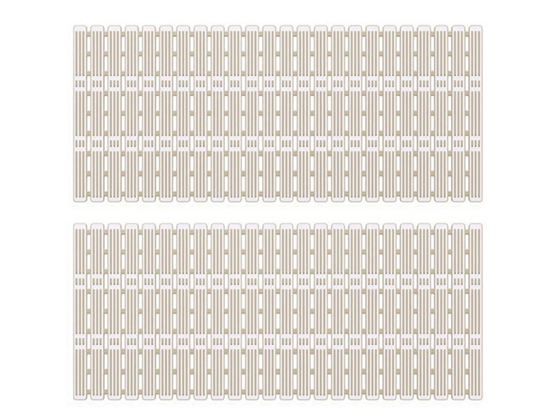 2XShower Bath Mat Non-Slip Strong Suction Bathtub Mat Bathroom Floor Mat Beige L Carousel 2