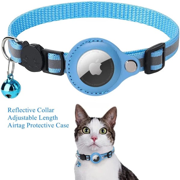 Reflective Airtag Collar for Cats - Protective Anti-Lost Tracker Case Carousel 1