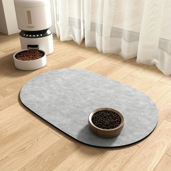 Solid Color Oval Mat for Pets - Absorbent & Non-Slip Carousel 8