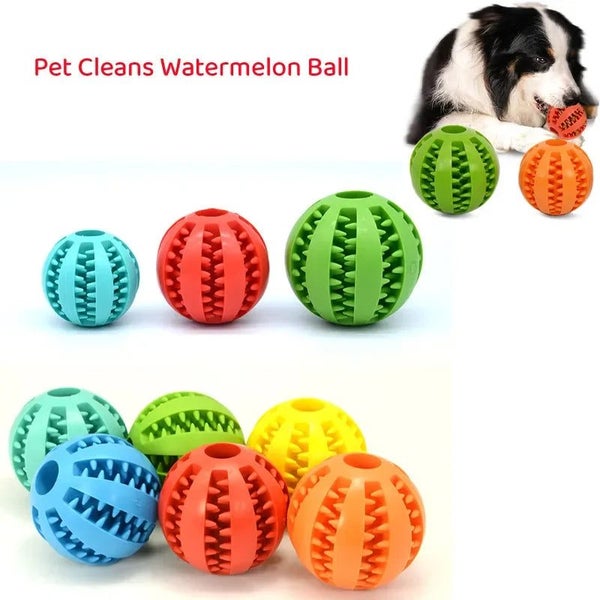 Interactive Rubber Chew Ball for Dogs & Cats - Treat Feeder & Tooth Cleaner Carousel 2