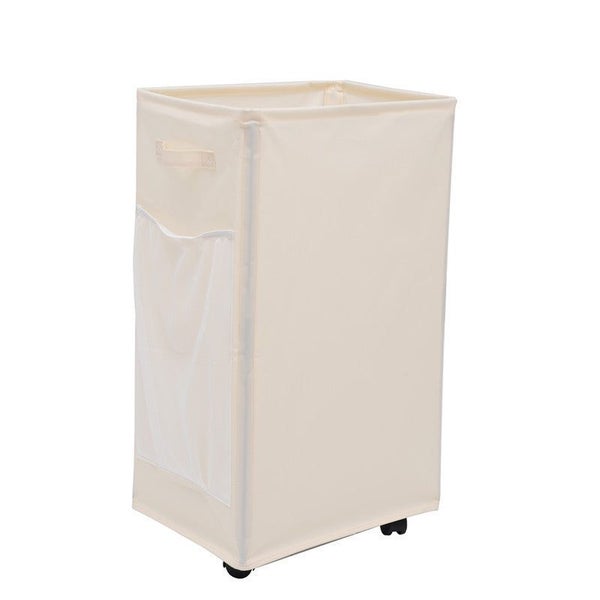 Elosung White Foldable Yoga Storage Basket Oxford Fabric Laundry Hamper Multi Pu Carousel 1