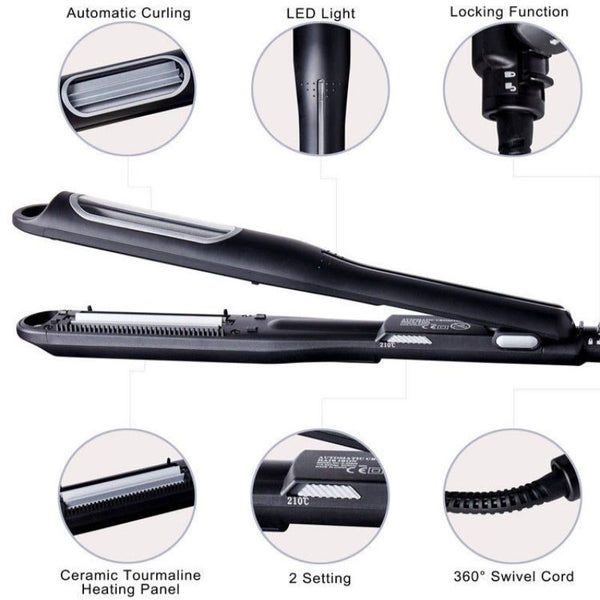 Silver Automatic Hair Crimper Professional Ceramic Styling Tool For Cornrow And Carousel 5