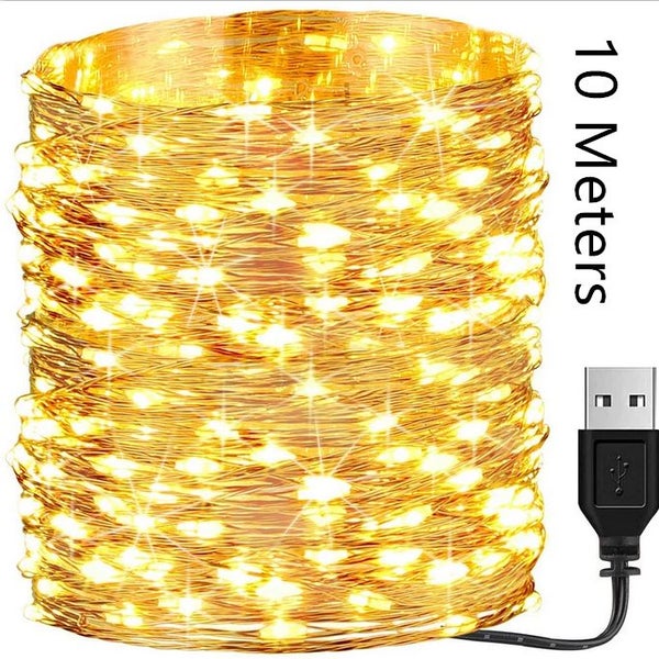 USB Wire String Light 10M Carousel 8