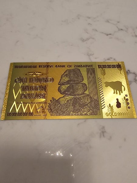 zimbabwe note 100 trillion imitation holographic Carousel 1