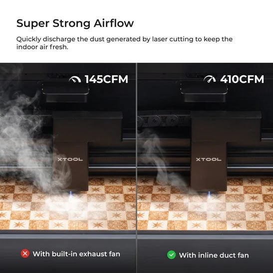 xTool 6-inch 410 CFM Inline Duct Fan Carousel 2