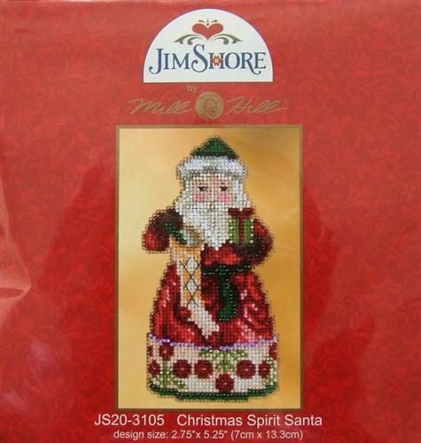 Mill Hill Jim Shore Bead & Cross Stitch Kit - Christmas Spirit Santa Carousel 1