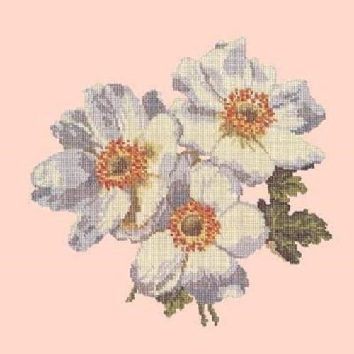 Elizabeth Bradley Tapestry Kit - Anemones (Salmon Pink Background) Carousel 1