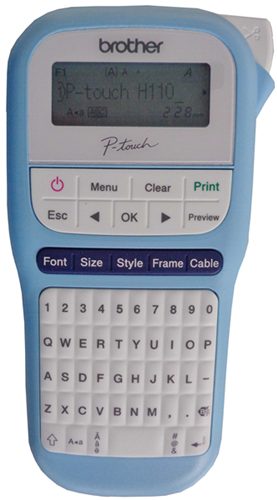 Brother P-Touch Light Blue Label Printer PTH110LB Carousel 1