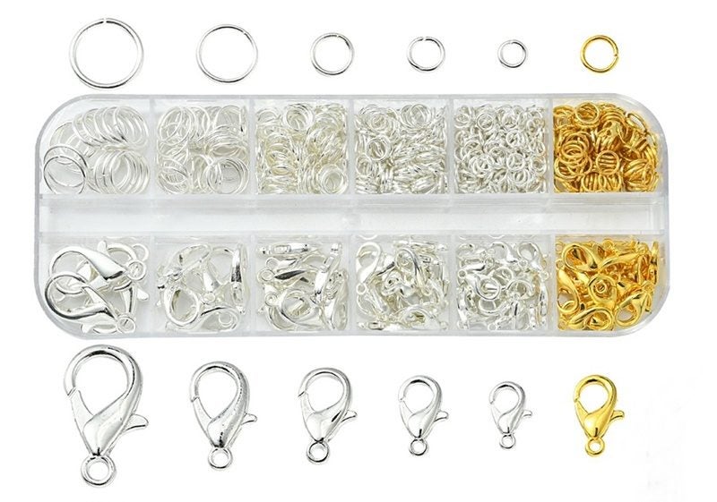 CONTAINER of MIXED LOBSTER CLASPS AND JUMP RINGS Carousel 1