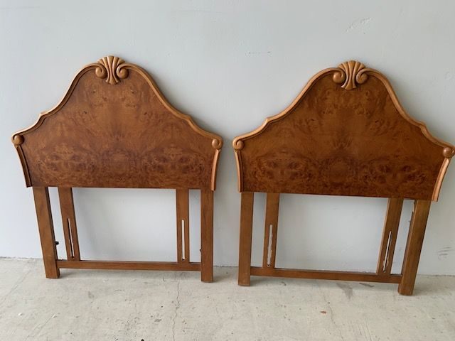 Crème de la Crème 2x Bur Walnut Single Headboards Carousel 1