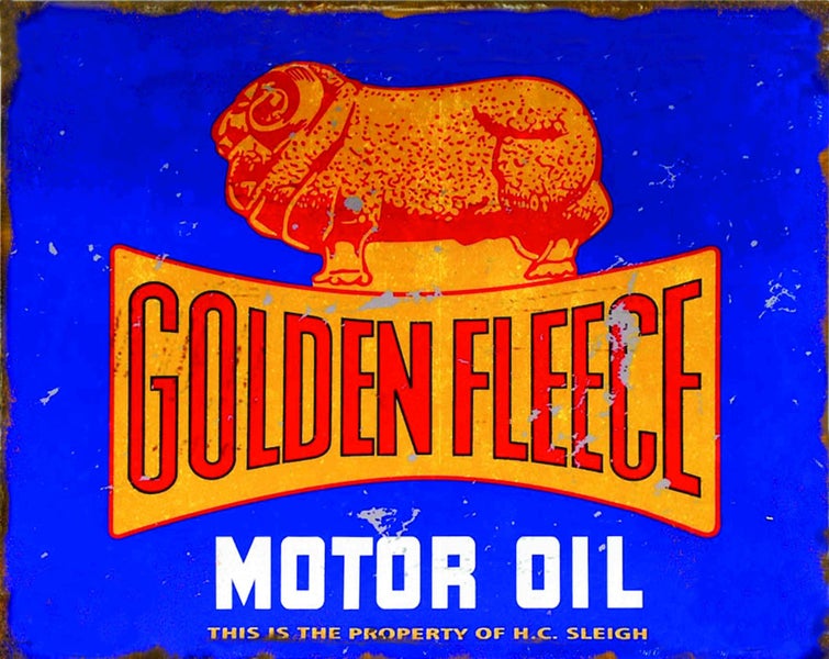 Golden Fleece Motor Oil Tin Sign Carousel 1