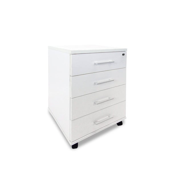 Sonic White 4-Drawer Mobile Storage Unit Carousel 1