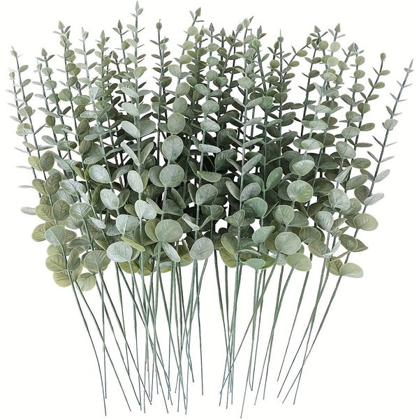 NEW 18pcs Eucalyptus Stems Artificial Eucalyptus Stems Eucalyptus Leaves Carousel 7