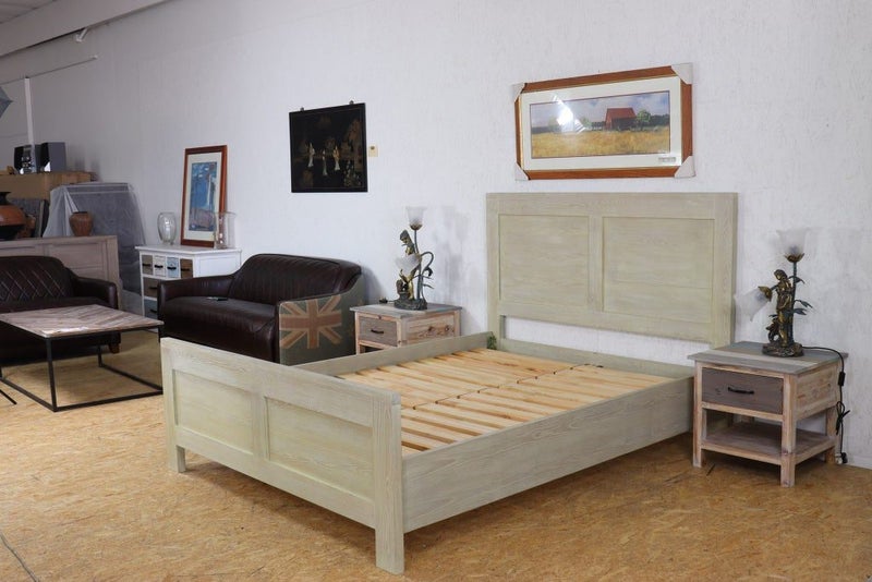 TNC Solid Ash Wood Queen Bed Frame Carousel 2