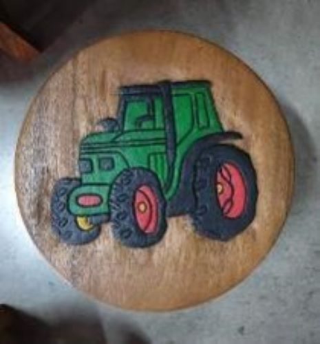 Kids Wooden Stool Tractor JD Carousel 1