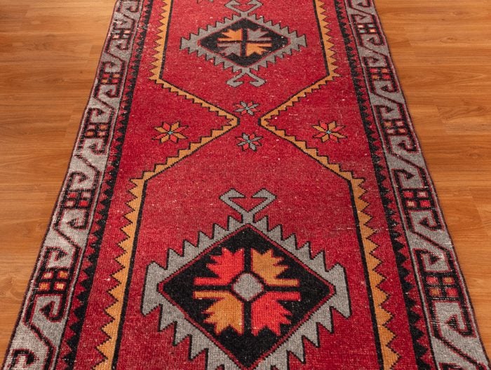 Vintage Hand- Knotted Turkish Wool Runner Rug (Size - 108 X 411 CM) Carousel 2