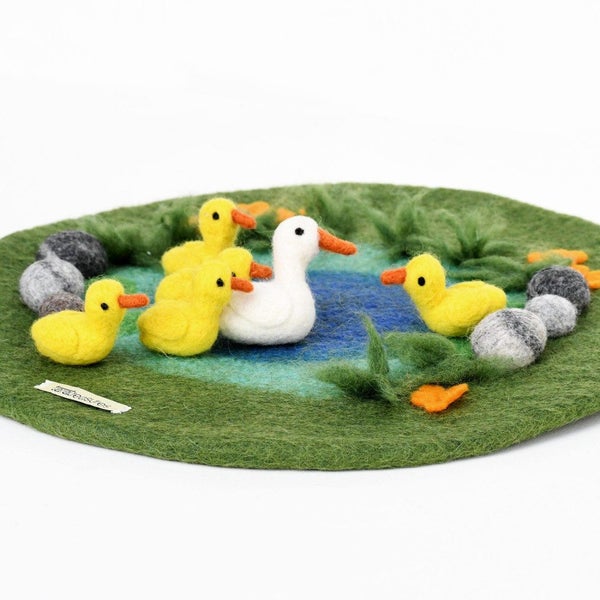 Tara Treasures Duck Pond with 6 Ducks Play Mat Playscape Carousel 2