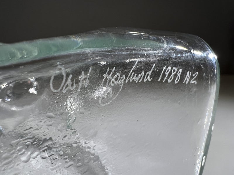 1988 Ola & Marie Höglund Dimple & Twist Art Glass Clear Bottle Carousel 8