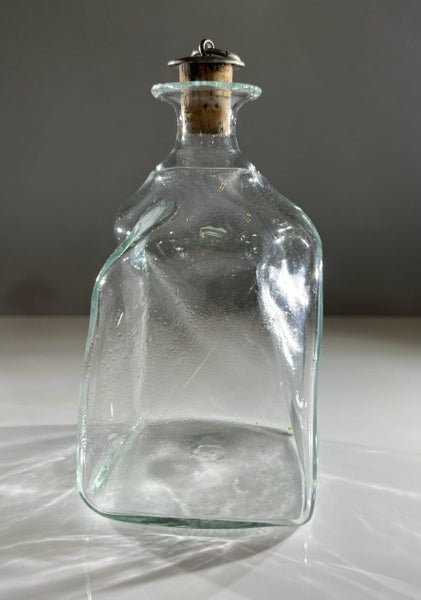 1988 Ola & Marie Höglund Dimple & Twist Art Glass Clear Bottle Carousel 2