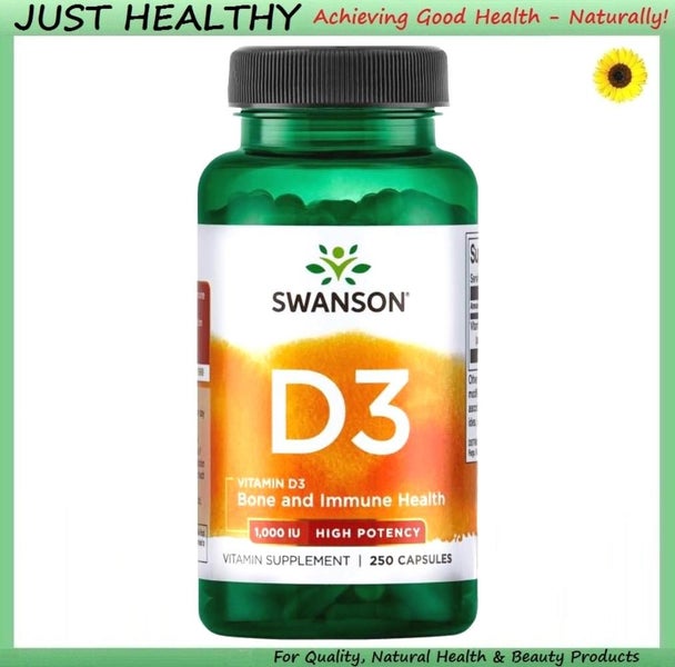 VITAMIN D3 - NATURAL - 1000 IU - 250 CAPSULES Carousel 1