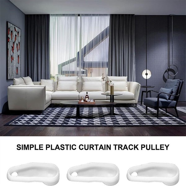 200X Curtain Track Pulley Gliders Glide Universal Slider Replacement Runners Carousel 2