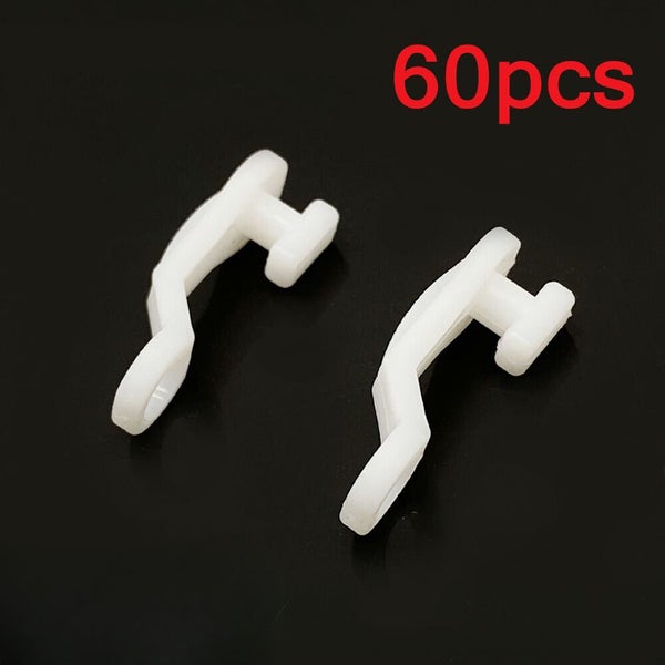 60PK Curtain Track Gliders Extendable Universal Slider Replacement Runners Rail Carousel 1