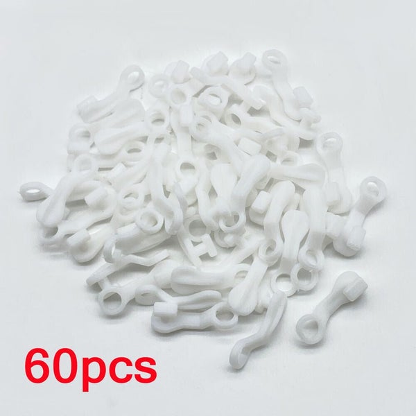 60PK Curtain Track Gliders Extendable Universal Slider Replacement Runners Rail Carousel 8