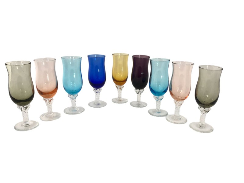 Vintage Stemmed Liqueur Glasses x 9 (20106)630021968360991120