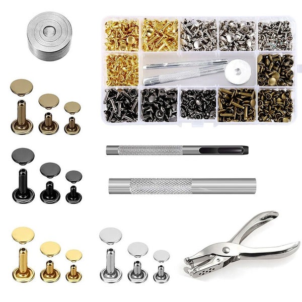 360 x Metal Snap Fasteners Kit Press Studs Buttons Tool For Sewing Craft Leather Carousel 2