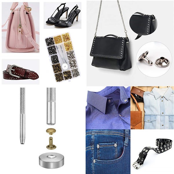360 x Metal Snap Fasteners Kit Press Studs Buttons Tool For Sewing Craft Leather Carousel 13