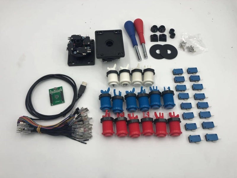 Arcade Machine DIY button+stick+decoder kit PC Mame Raspberry Pi Pandora Carousel 1