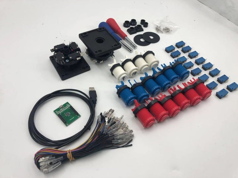 Arcade Machine DIY button+stick+decoder kit PC Mame Raspberry Pi Pandora Carousel 2